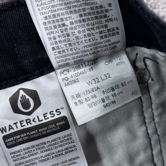 Levis Jeans Mens 32x32 Black 512 Slim Taper Mid Rise Stretch Denim - Picture 14 of 15